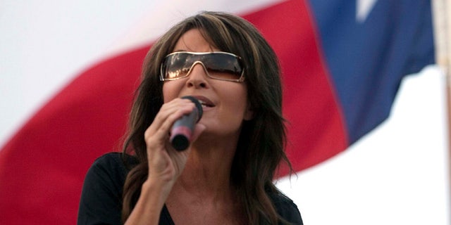FILE: July 27, 2012: Sarah Palin speaks at a campaign rally for a Senate race in Texas.