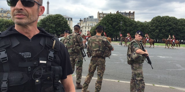 Security outside Les Invalides.
