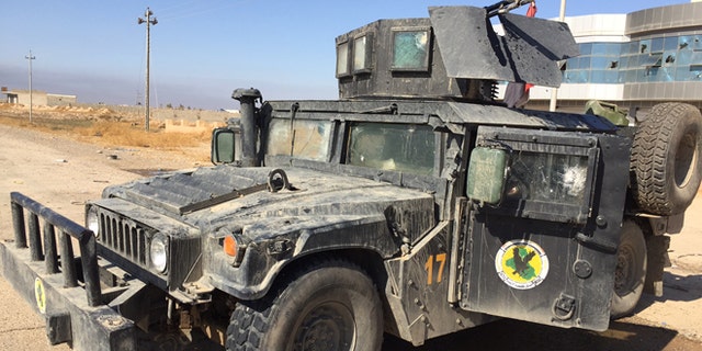 The Iraqi army is going into the heart of the city in heavily armed vehicles.