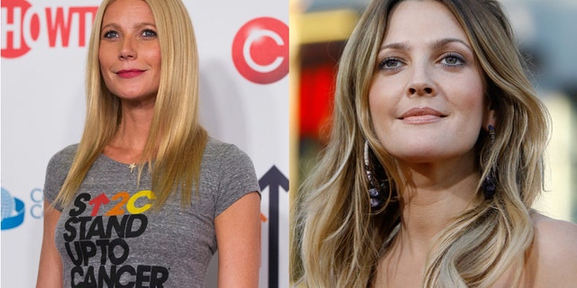 Actresses Gwynth Paltrow (left) and Drew Barrymore.