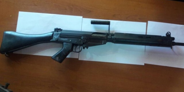 Paraguay police say thieves stole 42 rifles and replaced them with these wooden and plastic toy replicas.