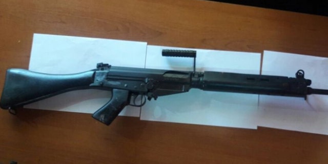 Paraguay police say thieves stole 42 rifles and replaced them with these wooden and plastic toy replicas.