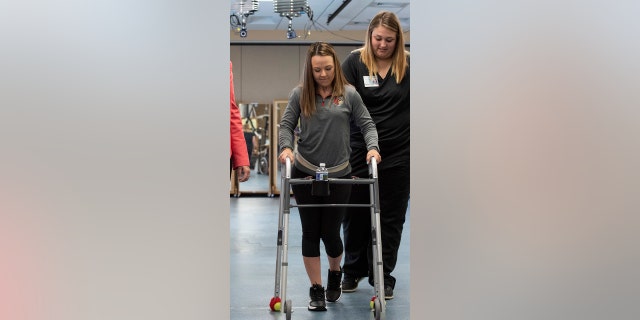 With the new approach, the three patients are taking steps under their own power — intentionally moving