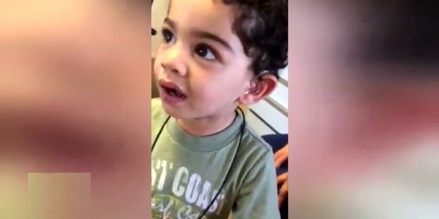 Kaiden Orantes, was born with the ability to hear, but on his second birthday doctors diagnosed him with progressive hearing loss. He broke out in dance after hearing his mother's voice with a hearing aid, and the video has gone viral since his mom posted it on Facebook last week.