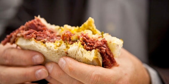 Pastrami on rye served up at New York's Katz Deli.