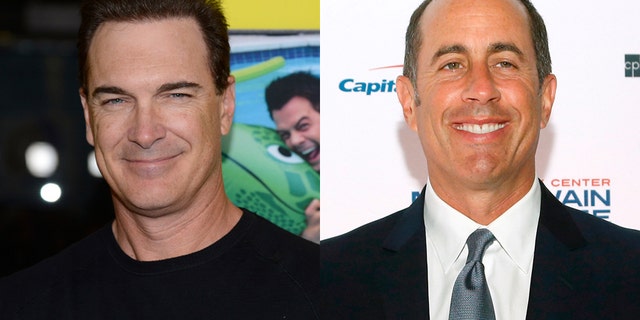 Actor Patrick Warburton (left) and comedian Jerry Seinfeld.
