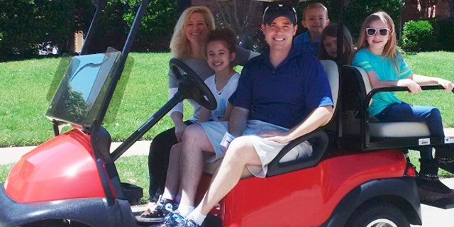 Paul Chabot, wife Brenda and his three children near their home in McKinney, Texas. (Courtesy of Paul Chabot)