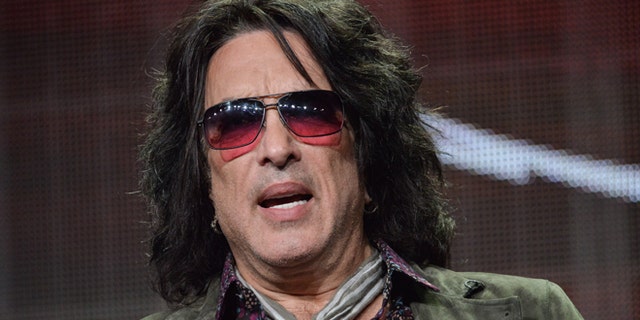 July 11, 2014. Paul Stanley speaking onstage in Los Angeles.