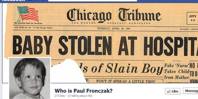 A Facebook page assisting in the identification of Paul Fronczak.