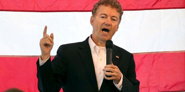 Aug, 29, 2015: Republican presidential candidate Sen. Rand Paul speaks at Alder Home Security in Orem, Utah. (AP)