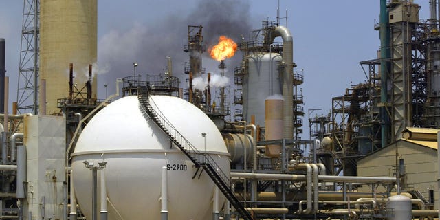 Oil refinery complex of Amuay-Cardon in Paraguana, located about 350 miles West of Caracas, Venezuela.