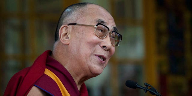 Oct. 2, 2014: Tibetan spiritual leader the Dalai Lama speaks to a crowd during an event marking 25 years since the leader was awarded the Nobel Peace Prize