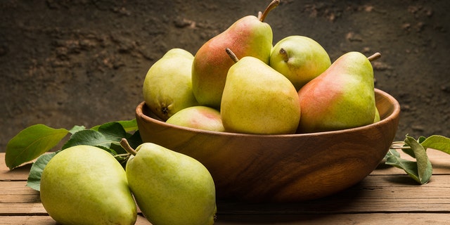 "Soluble fiber is the predominant fiber found in pears, specifically pectin."