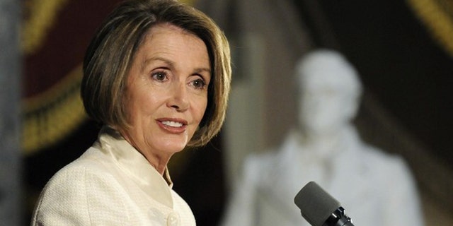 House Speaker Nancy Pelosi addresses a ceremony commemorating the 60th anniversary of the Korean War at the U.S. Capitol June 24. (Reuters Photo)