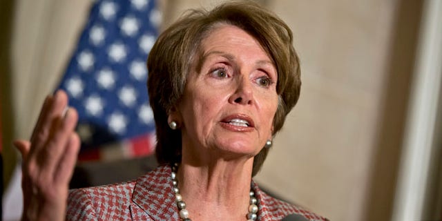Nov. 29, 2012: House Minority Leader Nancy Pelosi speaks to reporters at the Capitol in Washington.