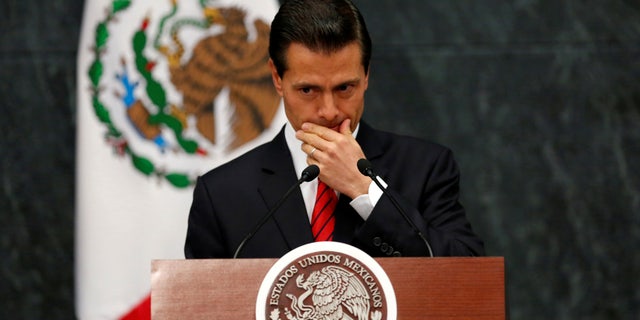 Mexico's President Enrique Pena Nieto on November 9, 2016.