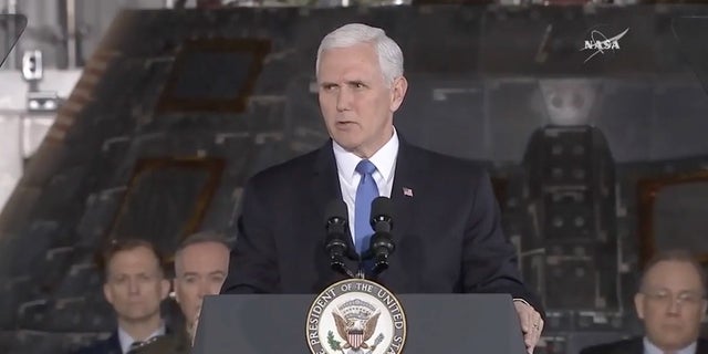 Vice President Pence speaking at the second National Space Council meeting in February, is expected to make a space policy announcement in a speech next Monday in Colorado.