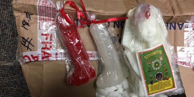 The DEA said it stopped 1,300 pounds of 'meth candles' being smuggled into the U.S. -- some of which were phallic-shaped.
