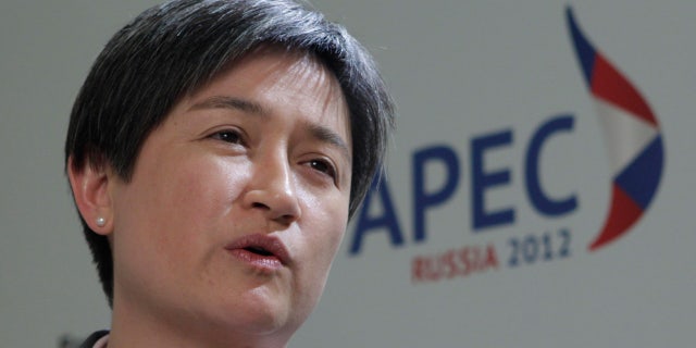 Australian Finance Minister Penny Wong speaks after a meeting between Finance Ministers of the Asia-Pacific Economic Cooperation.