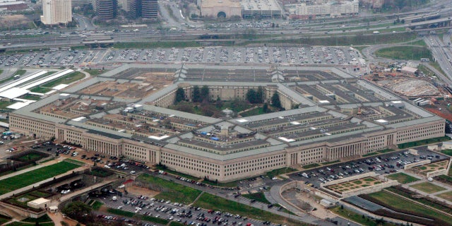 The U.S. Department of Defense is seen above. 