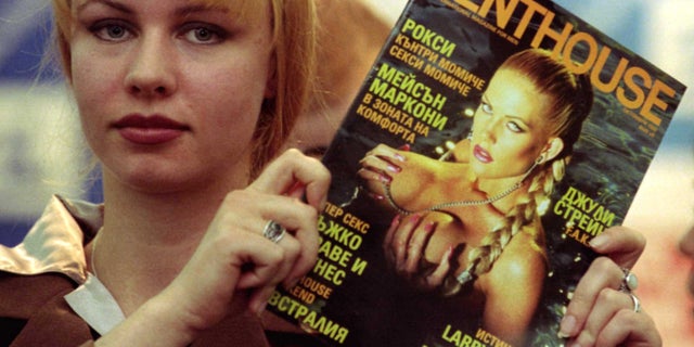 A model poses with the first issue of the Bulgarian edition of Penthouse monthly magazine in Sofia September 17. This is the first international erotic magazine to be issued in the Balkan state after the collapse of communism in 1989. Dozens of local pornographic magazines have hit the newsstands since then.EK/ME - RTRHD9D