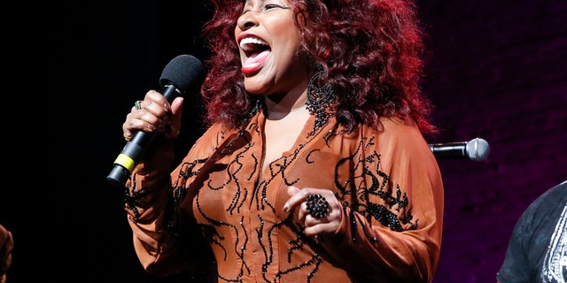 FILE - In this Oct. 24, 2014, file photo, Chaka Khan performs at the 13th annual "A Great Night in Harlem" gala concert in New York. Chaka Khan and her sister have both entered a drug rehabilitation program to battle their addiction to prescription drugs. In a statement released, Sunday, July 10, 2016, Khan said she has been battling with an addiction to he same medication that led to Princeâs death last April. (Photo by Mark Von Holden/Invision/AP, File)