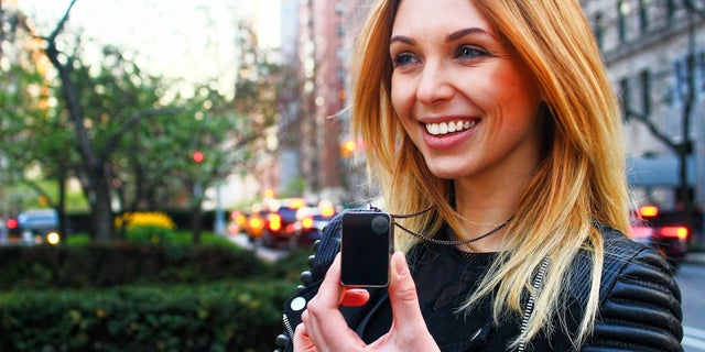 The Perfect Memory wearable camera can be set to continuously record, allowing you to save footage of events after they happen by tapping its touch screen.