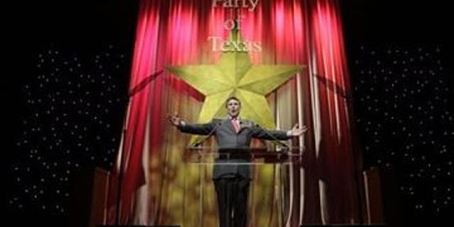 Friday: Texas Gov. Rick Perry speaks to the first general session of the Republican Party of Texas convention in Dallas. (AP Photo)