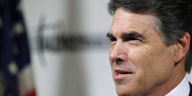 Texas Gov. Rick Perry speaks at the Tulsa Press Club in Tulsa, Okla., Aug. 29.