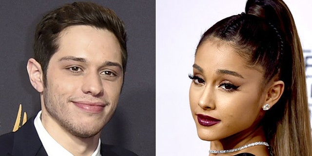 Ariana Grande (right) announced she's taking a break from social media after her fiance, Pete Davidson (left), scrubbed his account.
