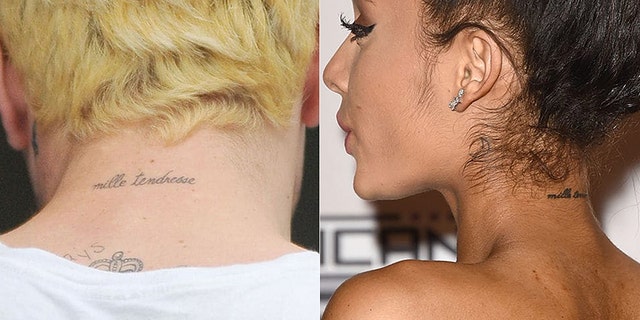 In September 2018, Davidson got the French phrase “mille tendresse" inked on the back of his neck to match his then-fiancée's tattoo.