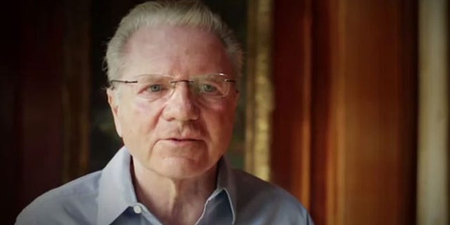 Shown here is Hungarian-born billionaire Thomas Peterffy, in an image from the ad he's financing.