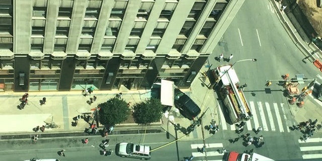 June 13, 2017: A minivan struck two people in Philadelphia before crashing into a newsstand.