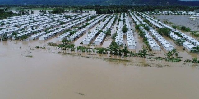 An aerial view of the flooded areas at Tzu Chi VIllage in Barangay Liloan, Phillipines, December 17, 2017 in this picture obtained from social media.