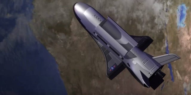 Artist's illustration of the U.S. Air Force's X-37B space plane in Earth orbit. One of the vehicles just soared past 200 days in its latest mission, in which it is carrying out classified duties.