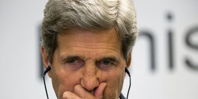 US Secretary of State John Kerry listens to a question during a news conference about Syria in Doha, on June 22, 2013. Kerry has vowed new support for Syria's rebels but beyond tougher talk, it remains unclear how much has changed