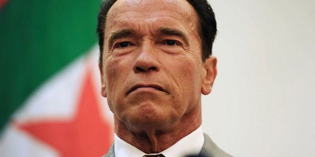 Arnold Schwarzenegger attends a press conference in Algiers on June 25, 2013. US actor and former California governor Schwarzenegger vowed in Algeria on Tuesday to press his bid to "terminate" threats to the environment through his climate action campaign.
