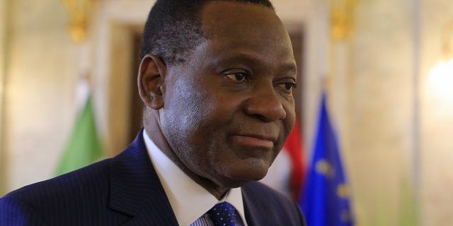 Nigeria's Foreign Minister Olugbenga Ashiru is pictured on April 8, 2013. Nigeria on Tuesday blasted as "discriminatory" a British plan to force visitors from the west African country and some other selected Commonwealth nations to provide a cash bond before they can enter Britain.