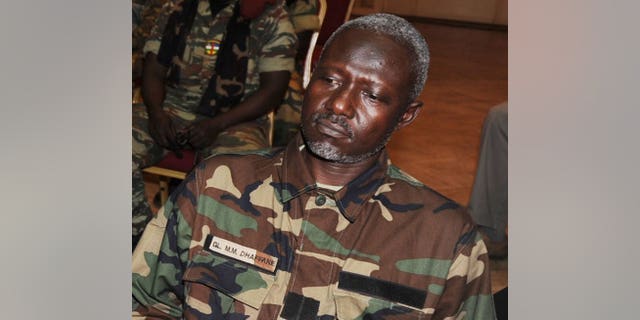 Water and forestry minister Mohamed Dhaffane, a Central African minister from the former rebel coalition that seized power, pictured in Liberville on January 9, 2013, was arrested and sacked on Sunday, as tensions mount in the troubled country.