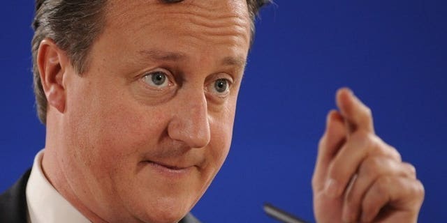 British Prime Minister David Cameron attends a press conference after the European Union leaders summit at the EU headquarters in Brussels on June 28, 2013. Cameron has called for a cut in the cost of Westminster politics after reports that MPs could be in line for a salary hike of more than 10%.