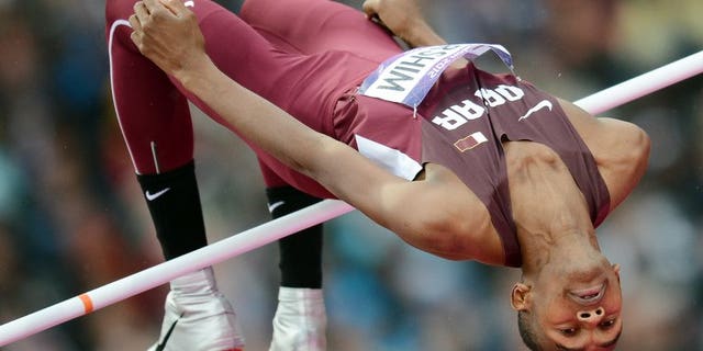 Qatar's Mutaz Essa Barshim in action at the London Olympics on August 7, 2012. He has withdrawn from the Asian athletics championships, robbing the already depleted event in India of its star attraction.