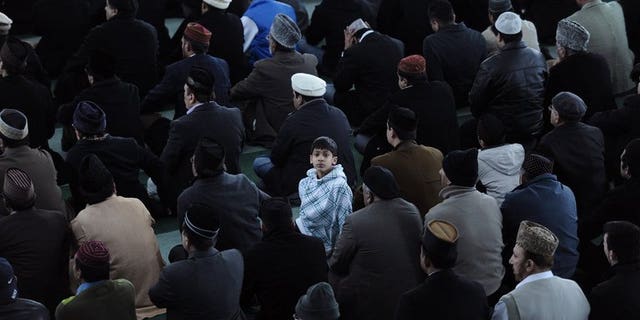 Muslims gather for Friday prayers in south London, on February 18, 2011. A mainstream British TV channel said it would broadcast the Muslim call to prayer throughout the fasting month of Ramadan.