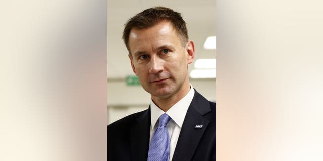 Jeremy Hunt, then Britain's health secretary, is pictured during a tour of University College Hospital HQ and Education Centre in central London on June 21, 2013. (Associated Press)