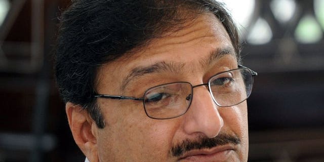Former chairman of Pakistan Cricket Board (PCB) Zaka Ashraf speaks during a press conference in Dubai on September 10, 2012. A court in Pakistan ordered the country's cricket board to re-elect a chairman within 90 days after Ashraf was suspended over concerns about a dubious ballot.