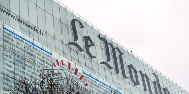 The facade of Le Monde's headquarters in Paris is pictured on March 7, 2013. French secret services intercept all communications in France, stocking telephone and computer data for years, Le Monde reported Thursday amid an international uproar over spying by the United States.