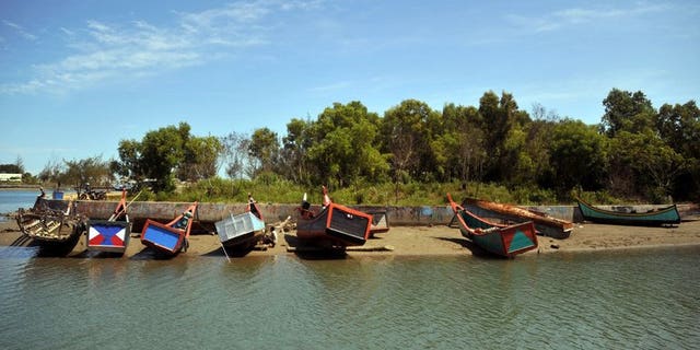 This file photo shows fishing boats near a village in Banda Aceh, on April 13, 2012. A strong 6.4-magnitude quake struck off the Indonesian island of Sumatra on Saturday, the US Geological Survey said, but no tsunami warning was issued.