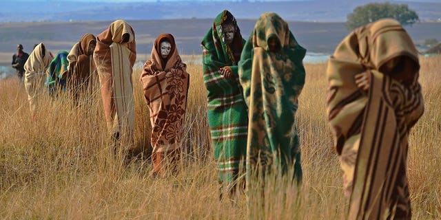 Boys from the Xhosa tribe who have undergone a circumcision ceremony are pictured near Qunu, South Africa, on June 28, 2013. Botched circumcisions killed 30 young men and landed almost 300 more in hospital during traditional initiation rites in a South African province, the health department said Sunday.