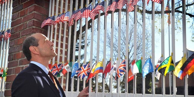 A man has been charged and will face court after a car crashed into the gates of the US embassy in the Australian capital Canberra while ambassador Jeffrey Bleich was at home/