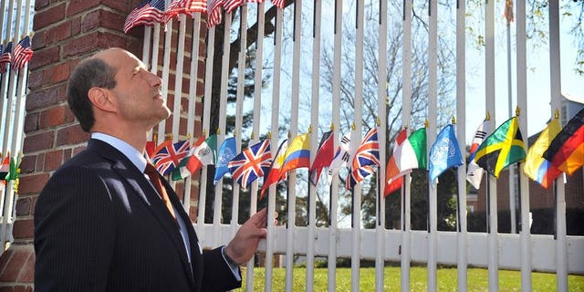 A man has been charged and will face court after a car crashed into the gates of the US embassy in the Australian capital Canberra while ambassador Jeffrey Bleich was at home/