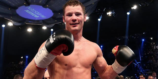 German super-middleweight boxer Robert Stieglitz, seen after a WBO World Championship bout at the Getec-Arena in Magdeburg, on March 23, 2013.